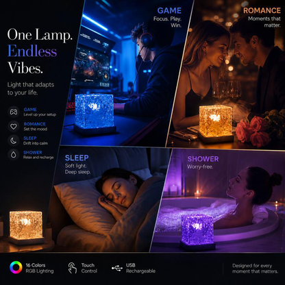 Rechargeable Waterproof Shower Light – 16-Color Ocean Wave Projector with Remote Control