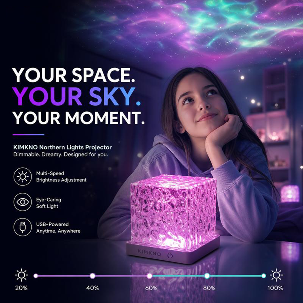 Rechargeable Waterproof Shower Light – 16-Color Ocean Wave Projector with Remote Control