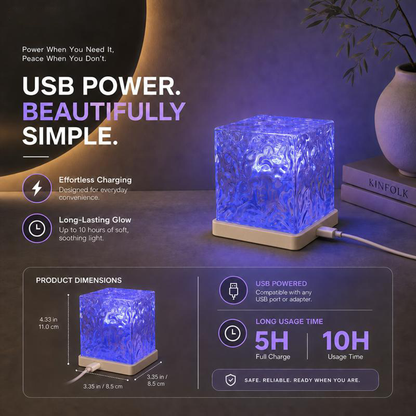 Rechargeable Waterproof Shower Light – 16-Color Ocean Wave Projector with Remote Control